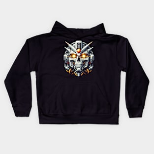 Biomech Skull S01 D06 Kids Hoodie